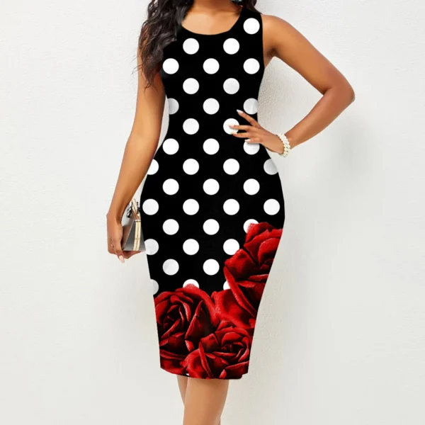 Fashion Sleeveless Print Dress - Image 4