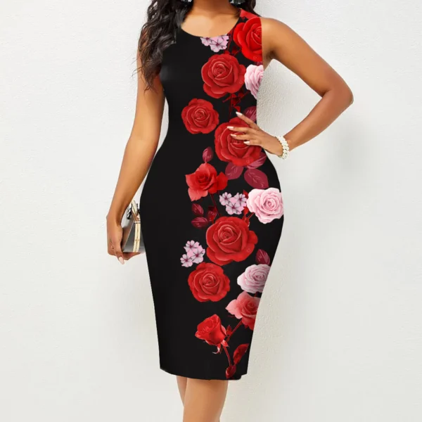 Fashion Sleeveless Print Dress - Image 6